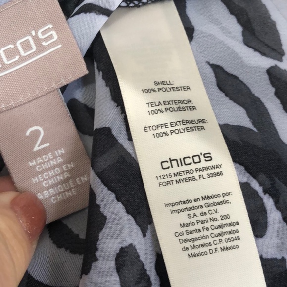 DONATED!!! Chico’s black/grey sheer kimono sleeve - Picture 5 of 6